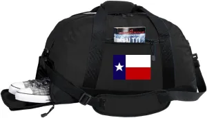 Texas Duffel Bag - Texas Flag Gym Bags w/SHOE POCKET