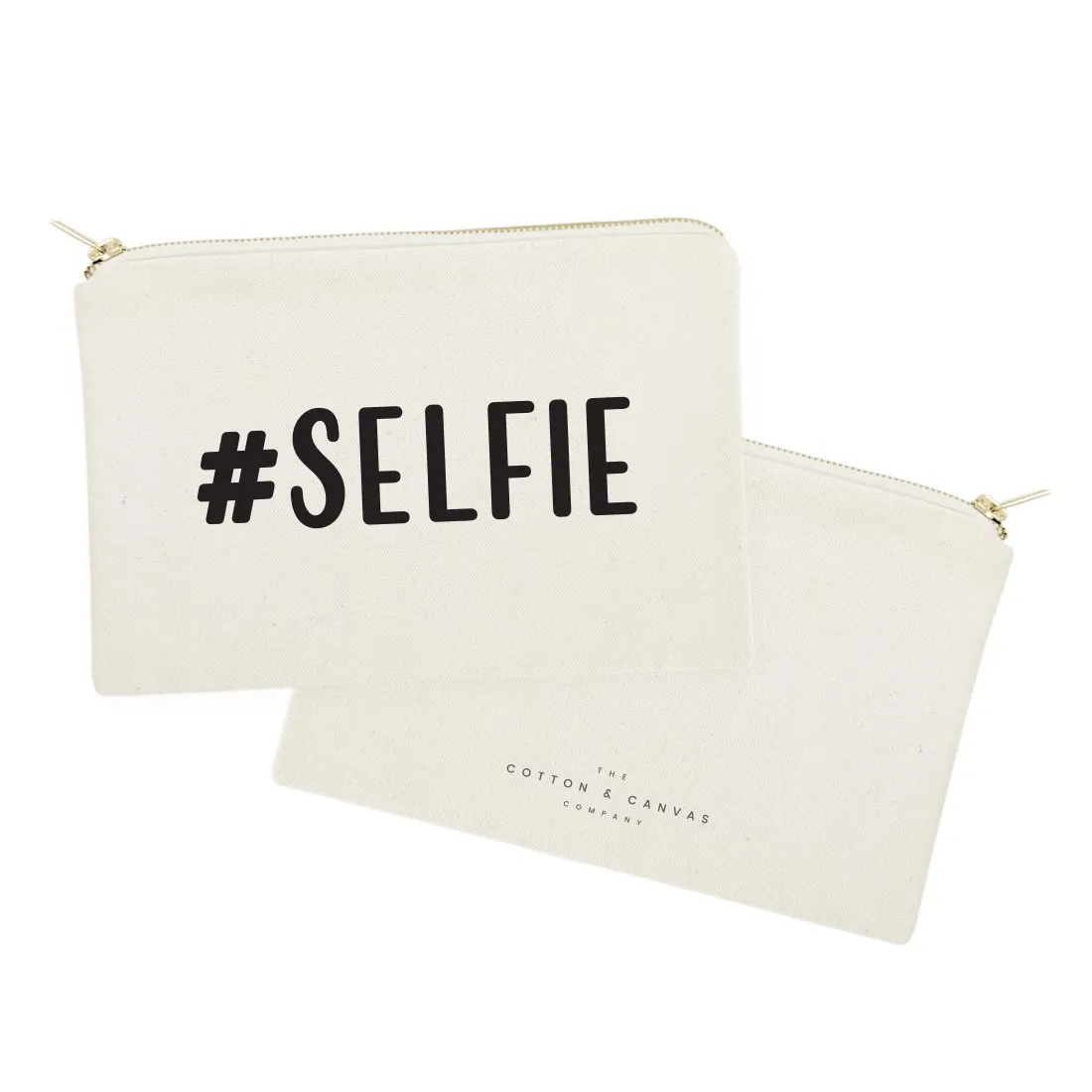 The Cotton & Canvas Co. #SELFIE Cosmetic Bag and Travel Make Up Pouch