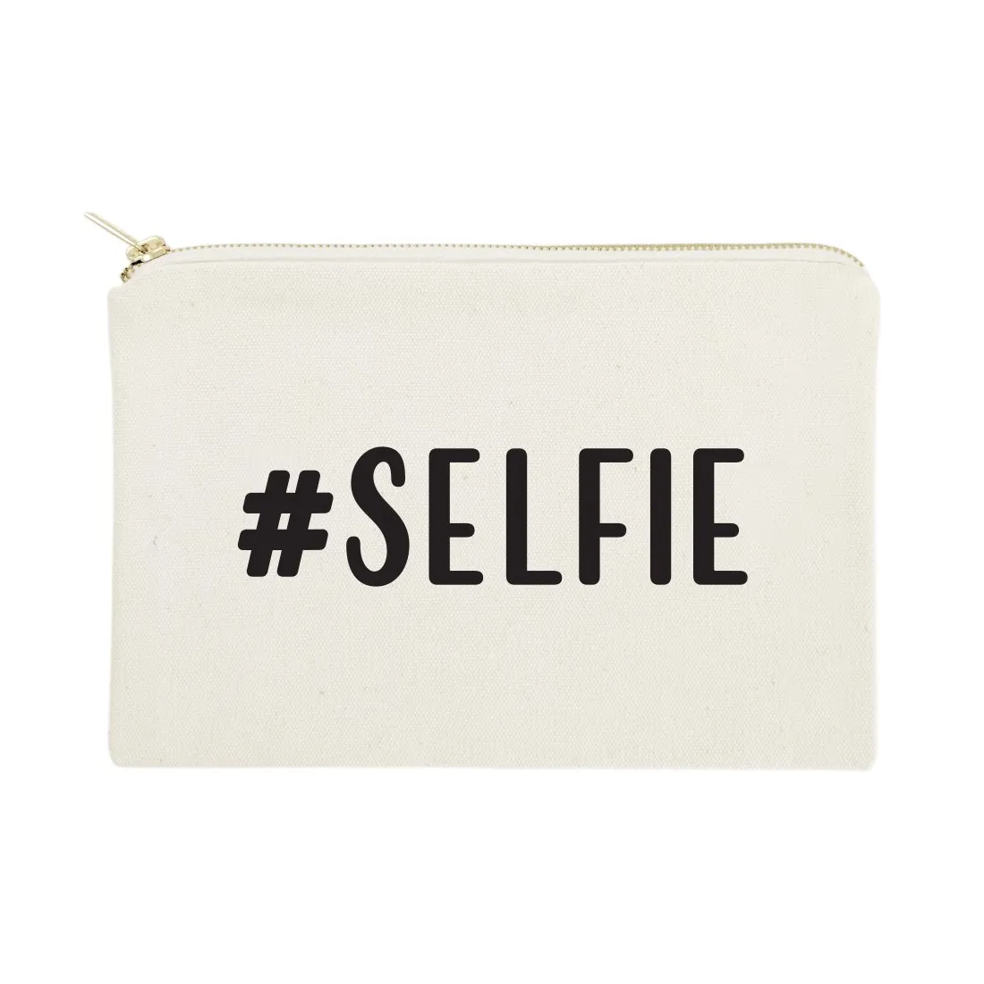 The Cotton & Canvas Co. #SELFIE Cosmetic Bag and Travel Make Up Pouch