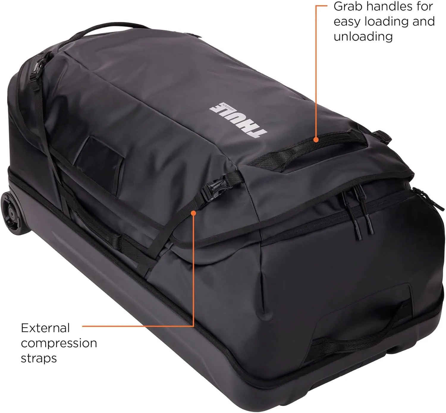 Thule Chasm Wheeled Duffel Suitcase, Black
