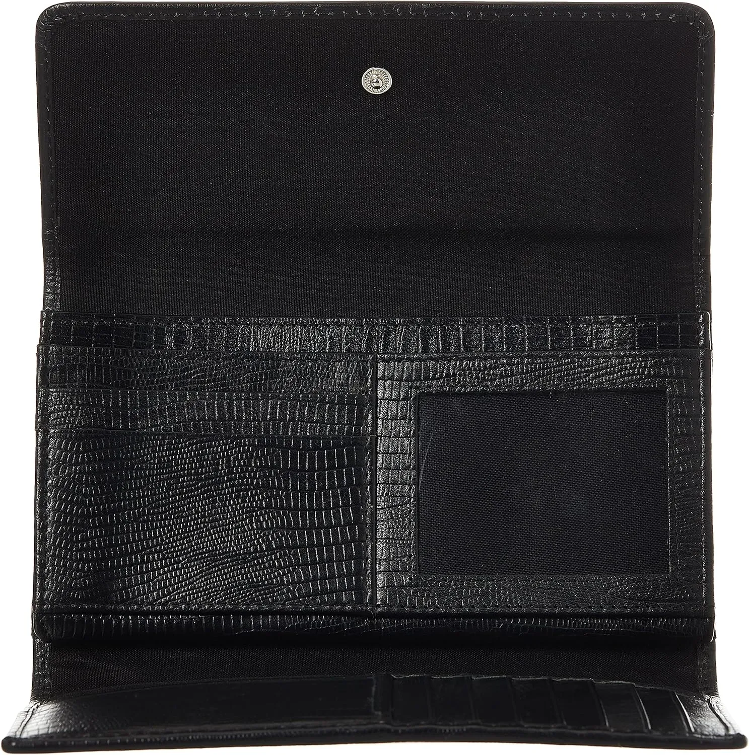 Timberland Leather RFID Flap Wallet Clutch Organizer, Black (Exotic)