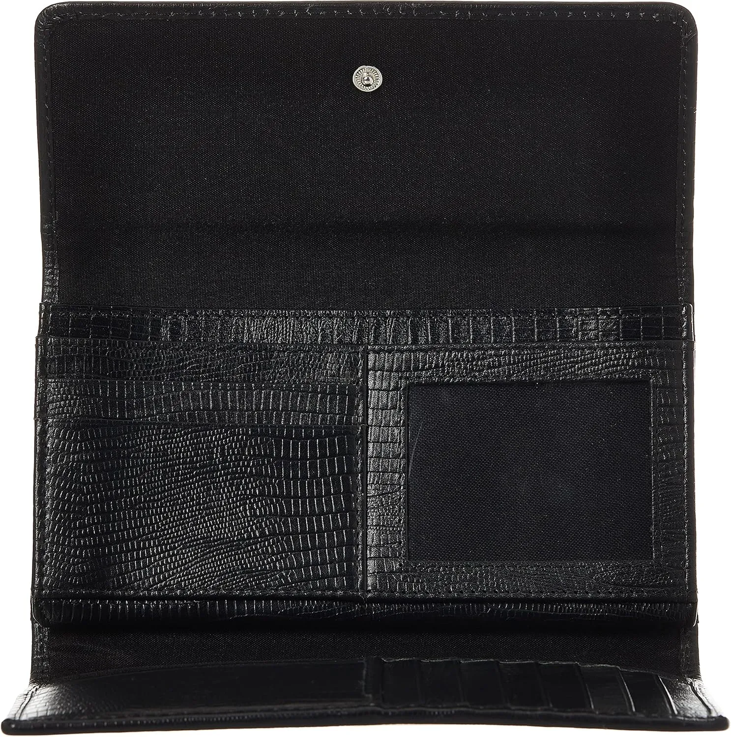 Timberland Leather RFID Flap Wallet Clutch Organizer, Black (Exotic)