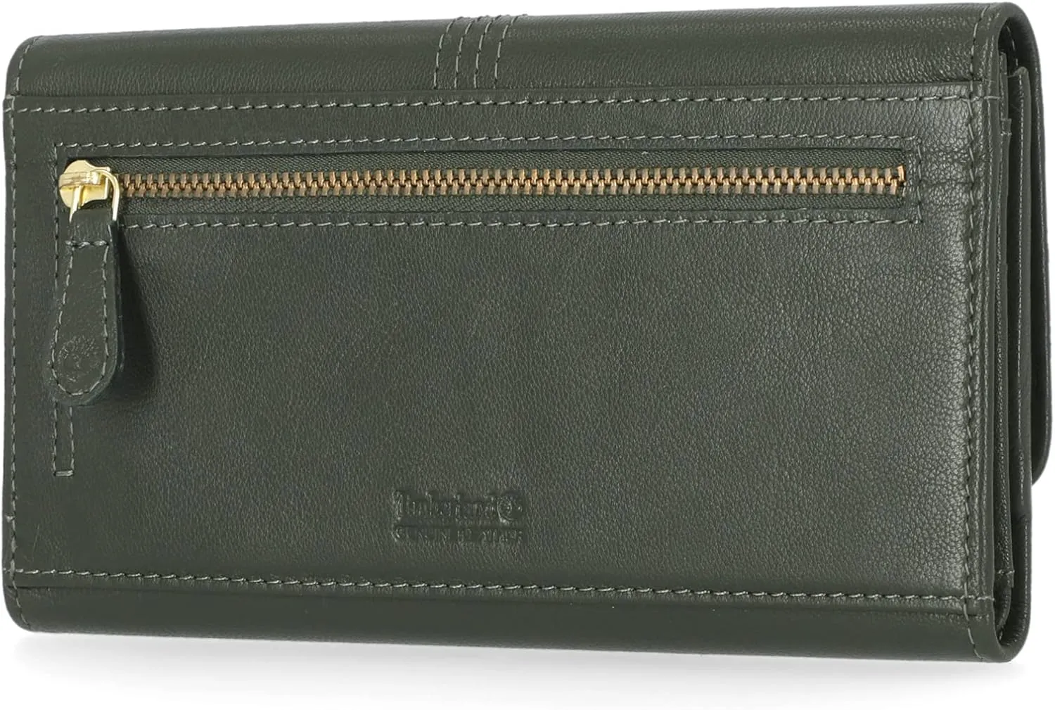 Timberland Leather RFID Flap Wallet Clutch Organizer, Grape Leaf