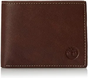 Timberland Men's Blix Slimfold Leather Wallet, Brown, One Size