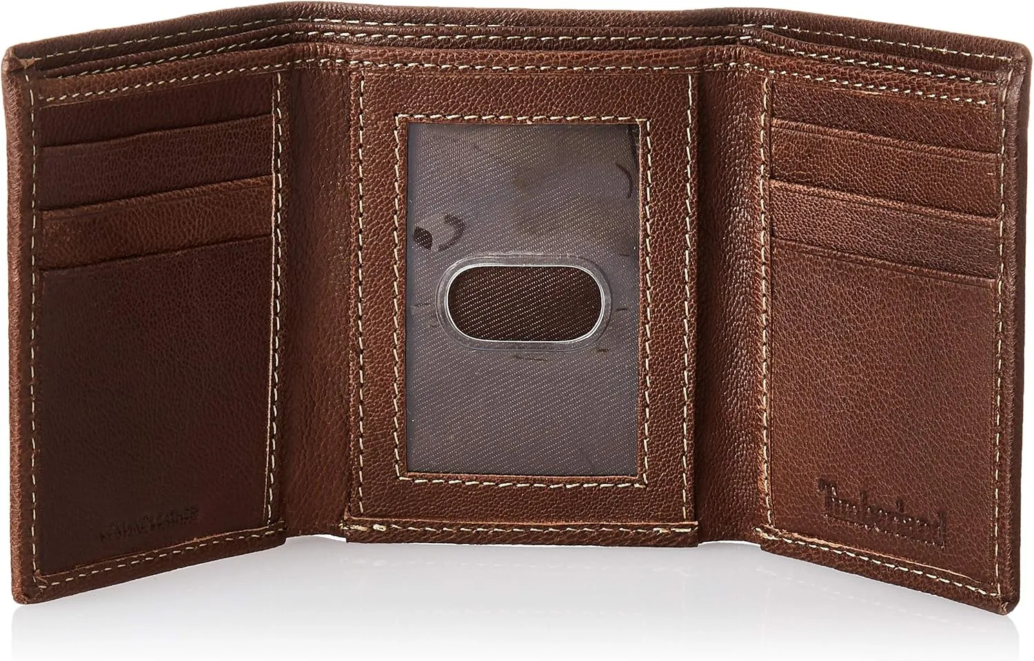 Timberland Men's Genuine Leather Rfid Blocking Trifold Wallet, Brown, One Size