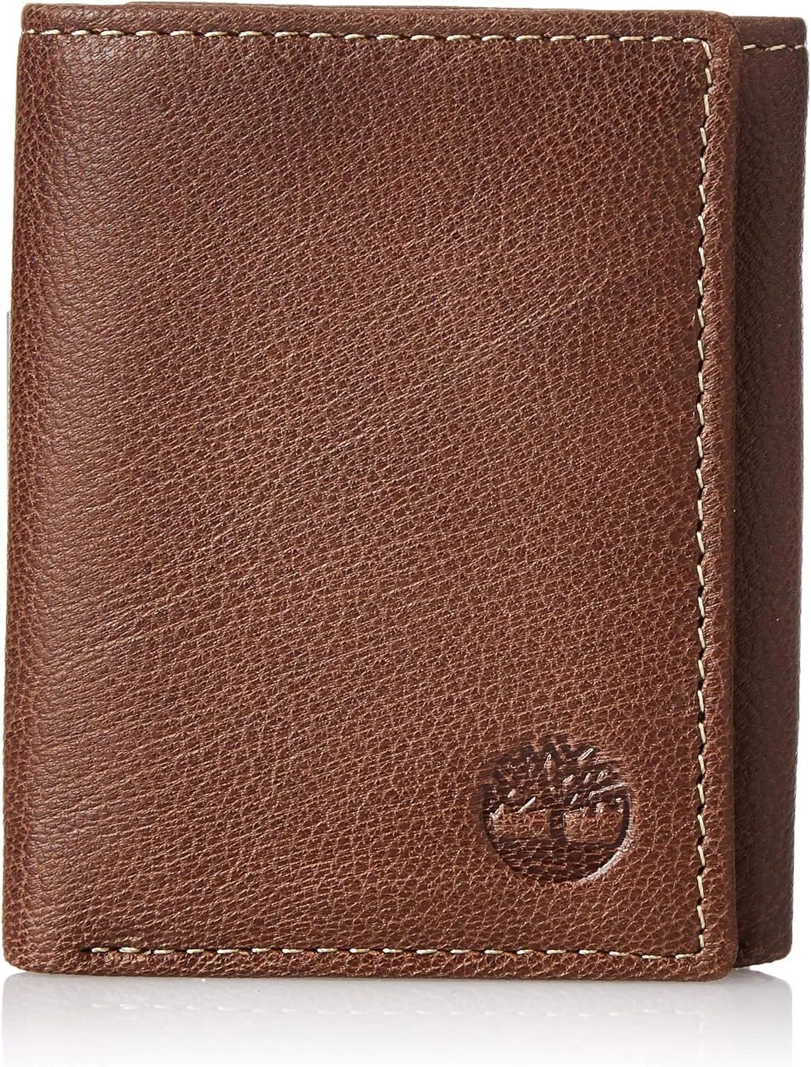 Timberland Men's Genuine Leather Rfid Blocking Trifold Wallet, Brown, One Size