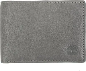 Timberland Men's Leather Passcase Security RFID Wallet, Charcoal, One Size