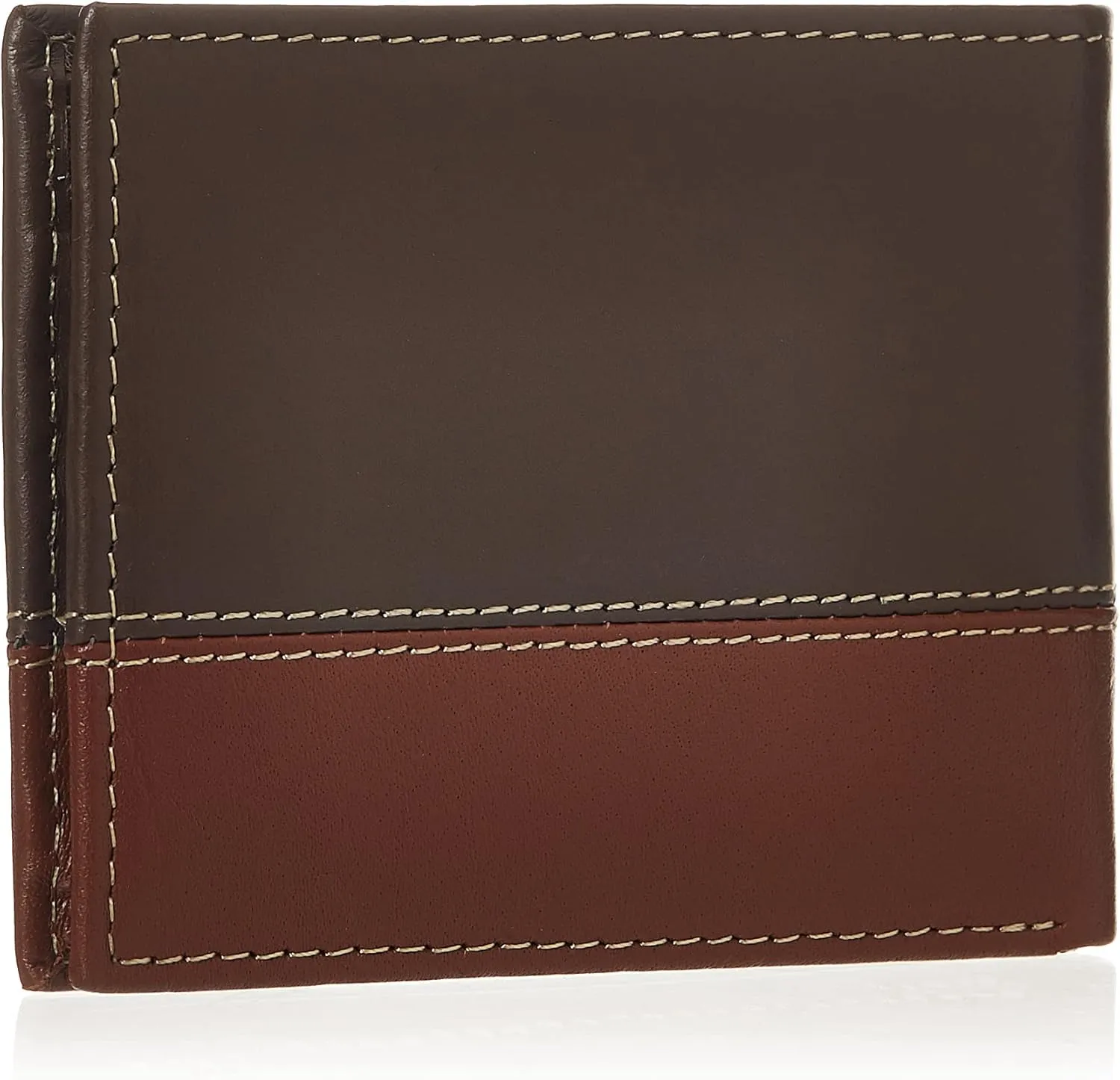 Timberland Men's Leather Passcase Trifold Wallet Hybrid, Brown/Cognac, One Size