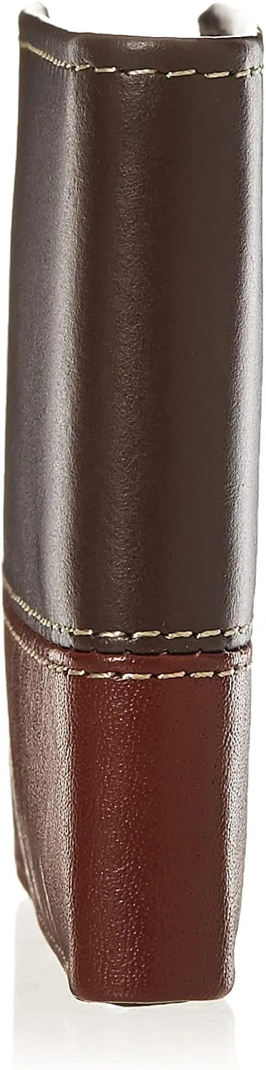Timberland Men's Leather Passcase Trifold Wallet Hybrid, Brown/Cognac, One Size
