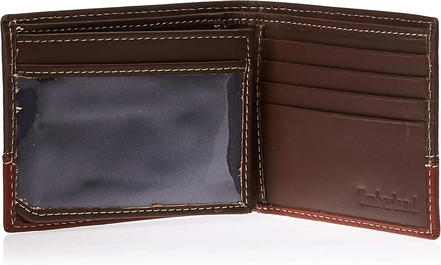 Timberland Men's Leather Passcase Trifold Wallet Hybrid, Brown/Cognac, One Size