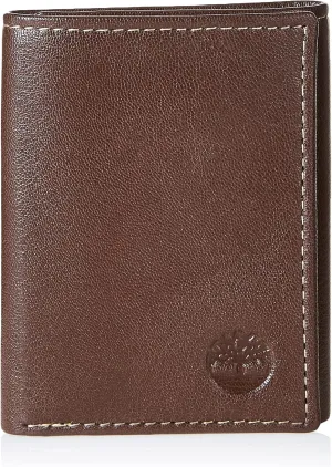 Timberland Men's Leather Trifold Wallet With Id Window, Brown (Blix), One Size