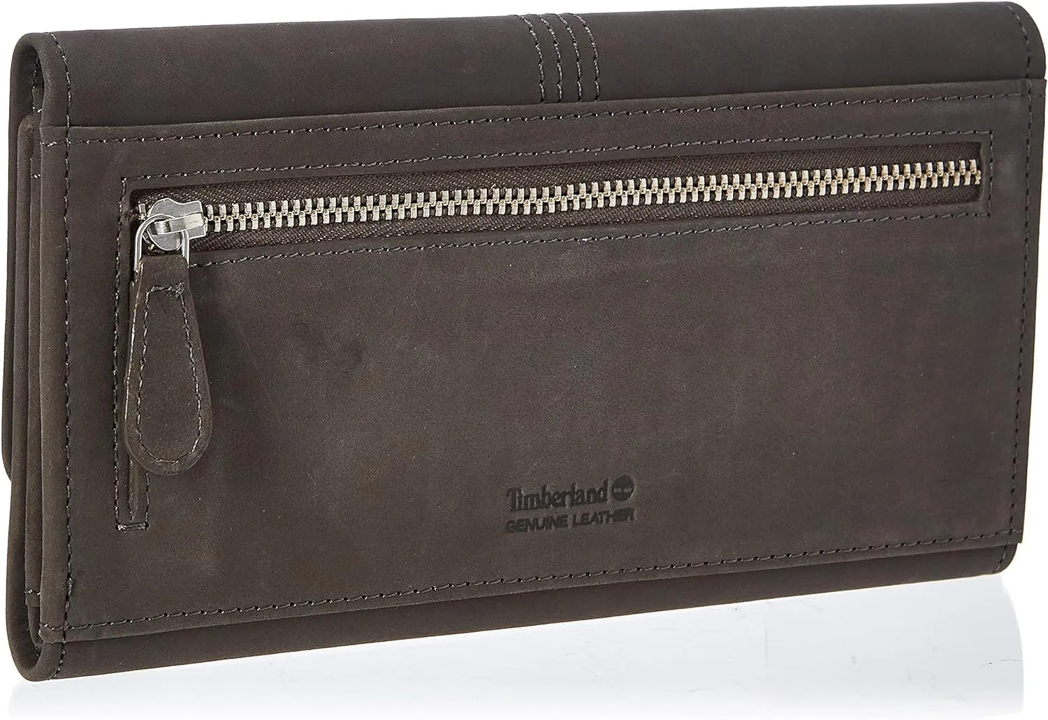 Timberland Women's Leather RFID Flap Wallet Clutch Organizer, Castlerock (Nubuck), One Size