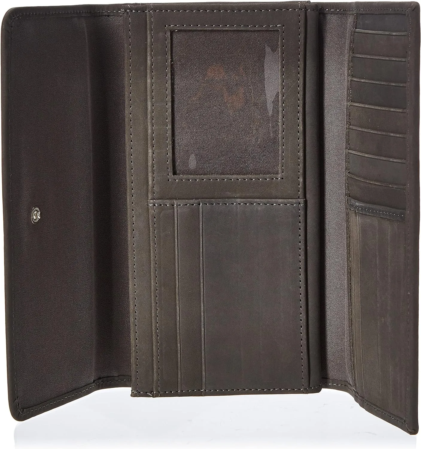 Timberland Women's Leather RFID Flap Wallet Clutch Organizer, Castlerock (Nubuck), One Size