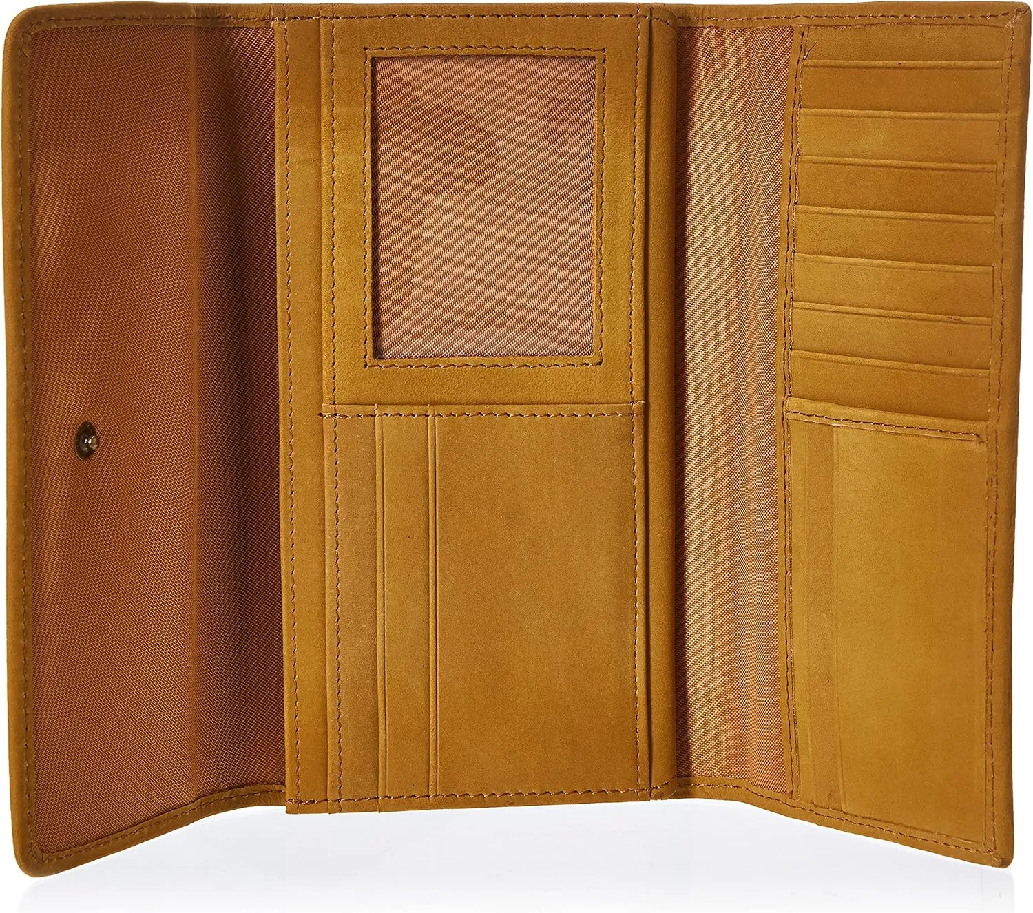 Timberland Women's Leather RFID Flap Wallet Clutch Organizer, Wheat (Nubuck), One Size
