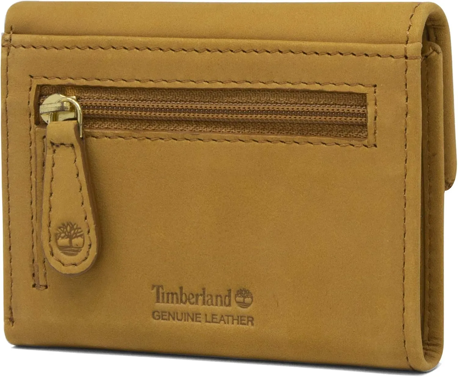 Timberland Women's Leather Rfid Small Indexer Snap Wallet Billfold, Wheat (Nubuck), one size
