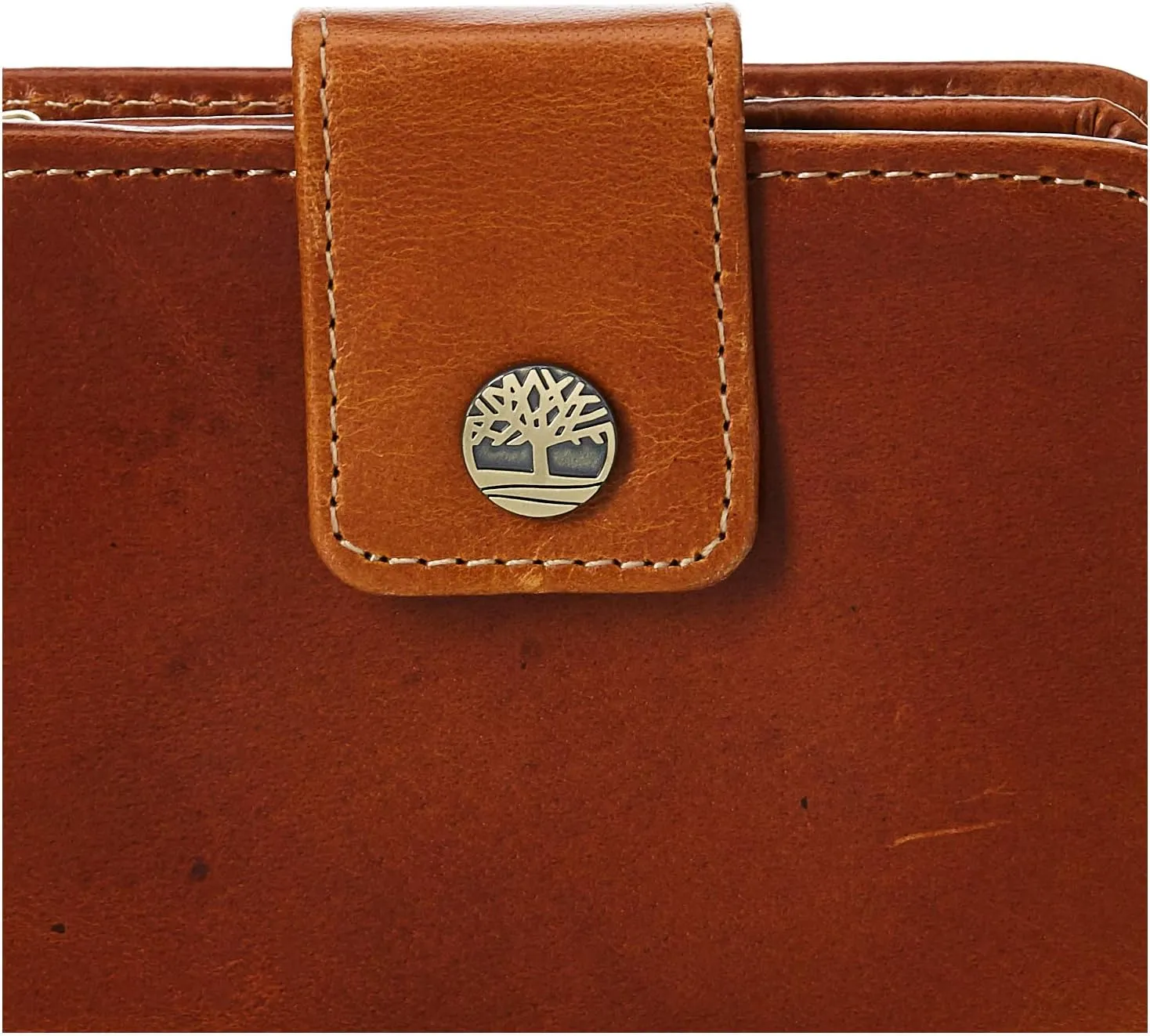 Timberland Women's Leather Rfid Small Indexer Wallet Billfold, Cognac, One Size
