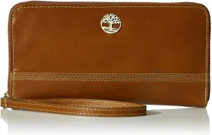Timberland Women's Leather RFID Zip Around Wallet Clutch with Wristlet Strap