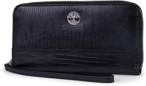 Timberland Women's Leather RFID Zip Around Wallet Clutch with Wristlet Strap