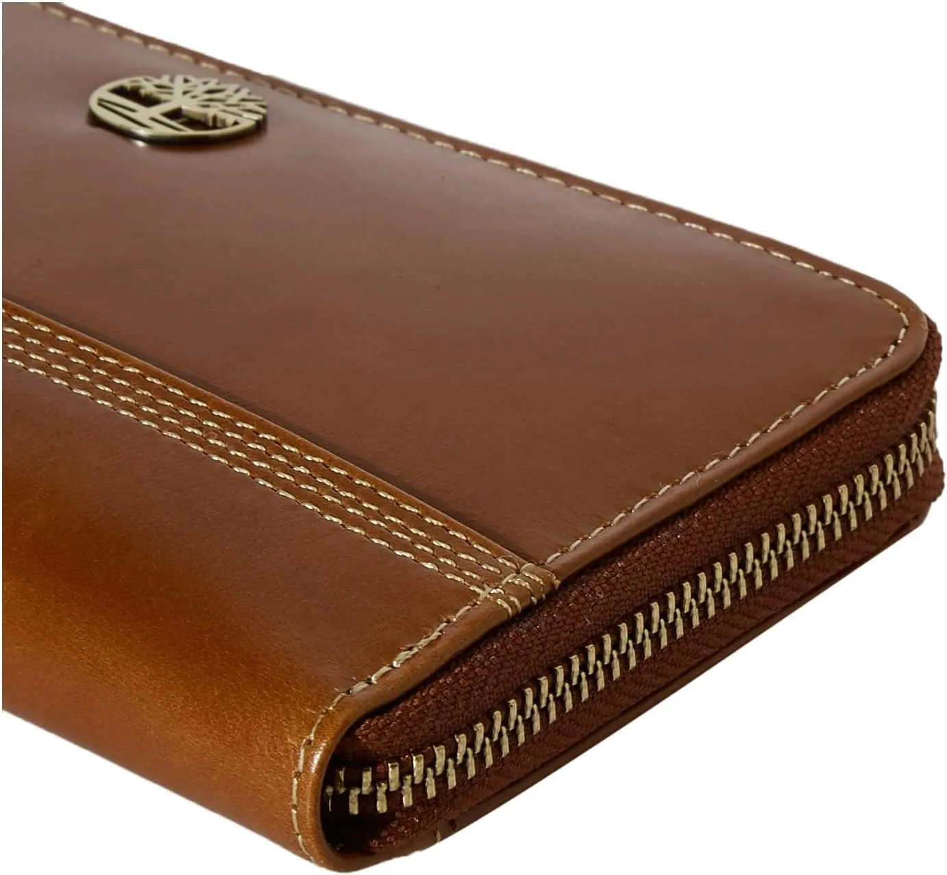 Timberland Women's Leather RFID Zip Around Wallet Clutch with Wristlet Strap