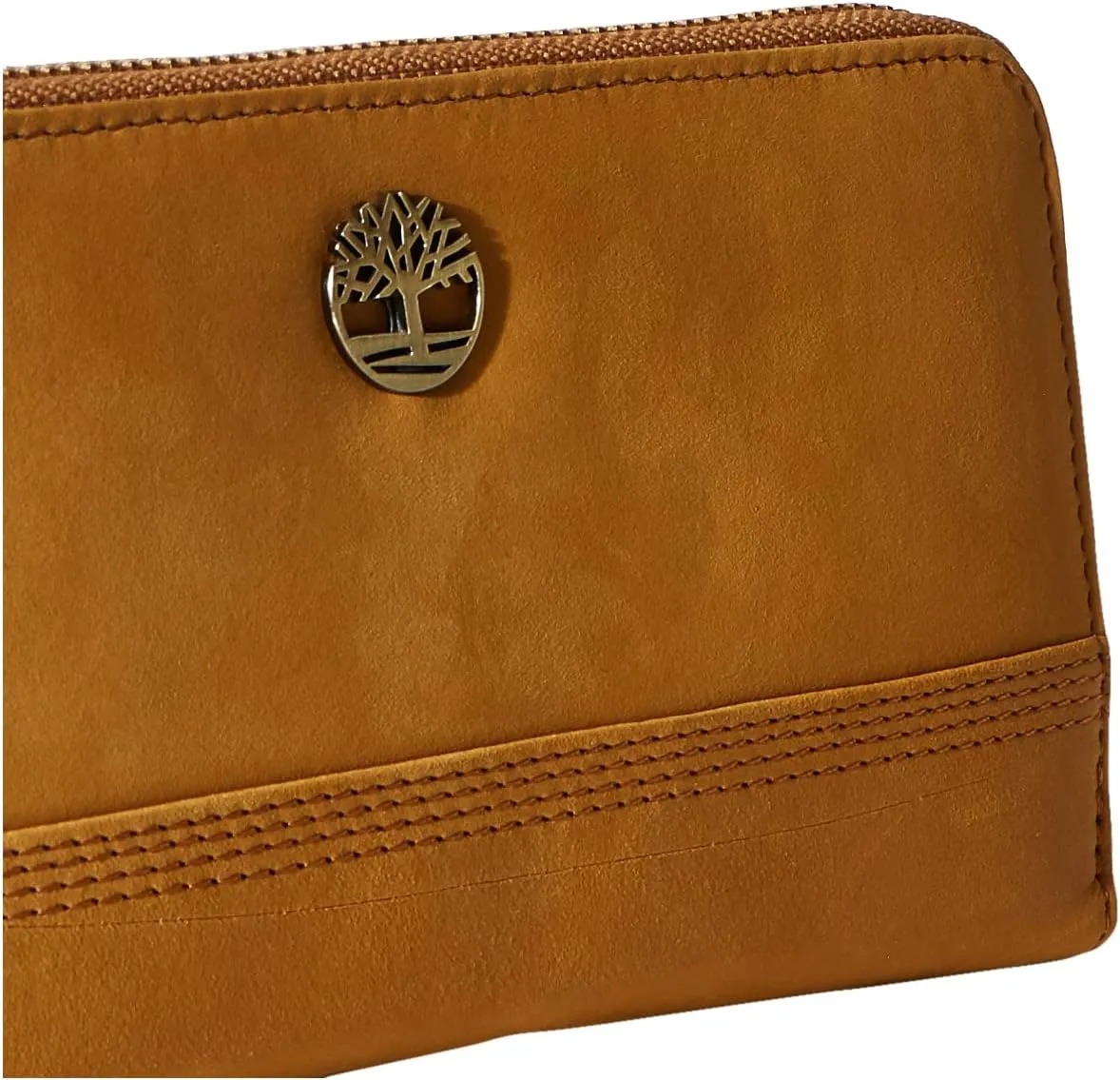 Timberland Women's Leather RFID Zip Around Wallet Clutch with Wristlet Strap