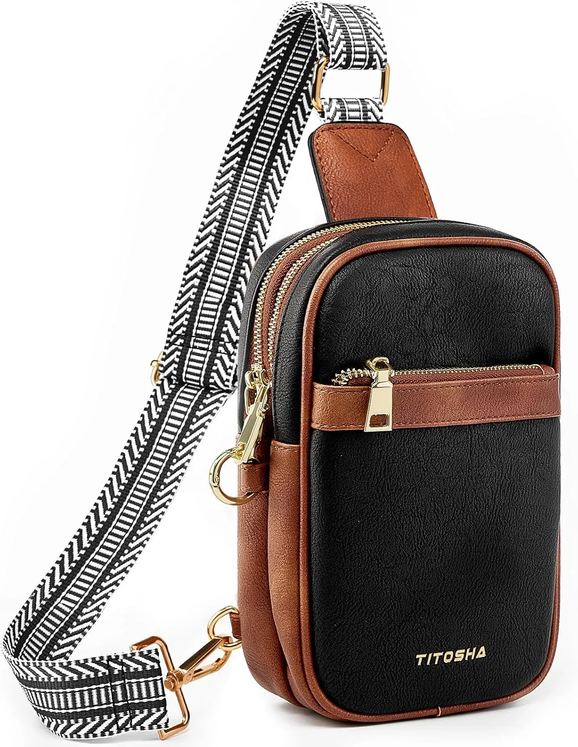 Titosha Anti Theft Small Sling Bags for Women RFID Blocking Cross Body Travel Purse Fanny Packs with Anti-Pickpocket Clip