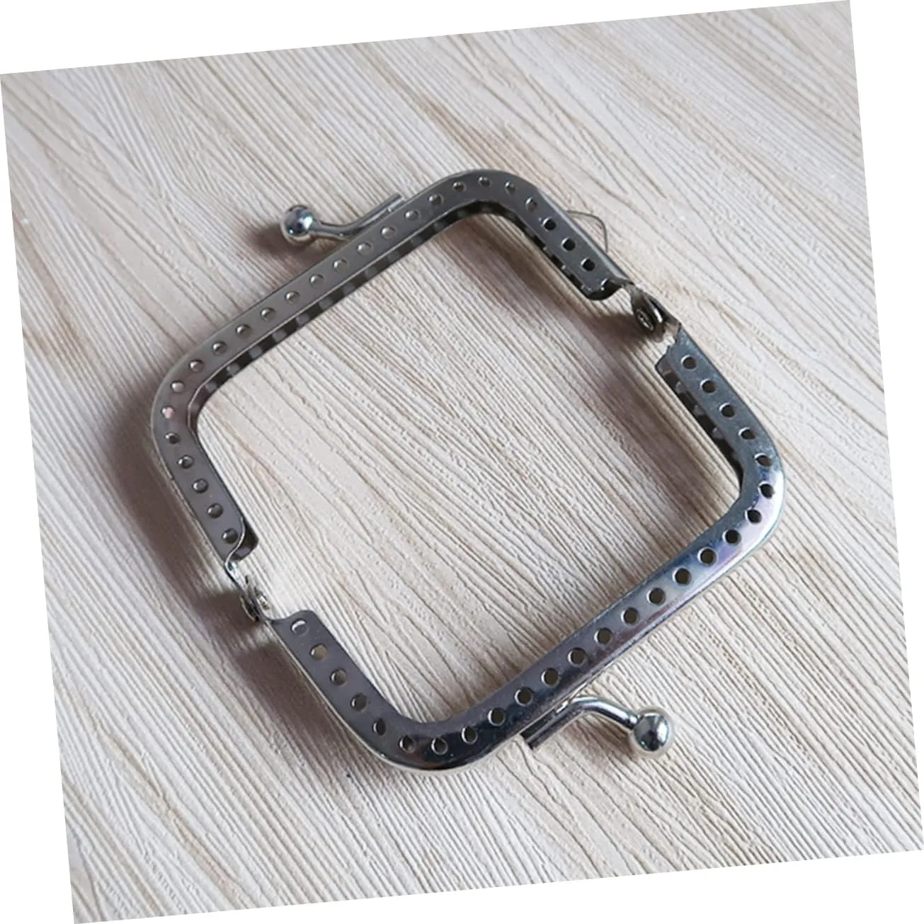 Tofficu 3pcs 8.5cm Square Embossed Purse Frame for Clutch Bag Metal Buckle Closure Bag Making Accessory