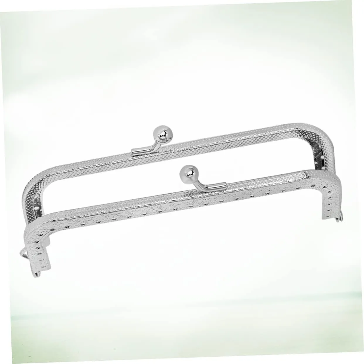 Tofficu 3pcs 8.5cm Square Embossed Purse Frame for Clutch Bag Metal Buckle Closure Bag Making Accessory