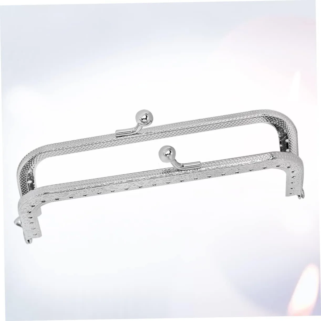 Tofficu 3pcs 8.5cm Square Embossed Purse Frame for Clutch Bag Metal Buckle Closure Bag Making Accessory