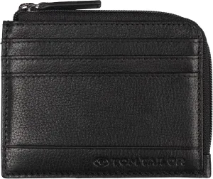 TOM TAILOR Bela Men's Credit Card Holder RFID Leather Small Black, black, S