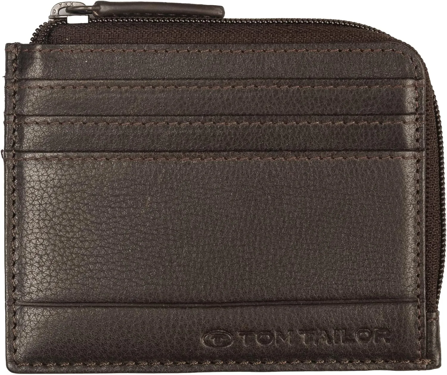 TOM TAILOR Bela Men's RFID Leather Credit Card Holder Small Brown, dunkelbraun, S