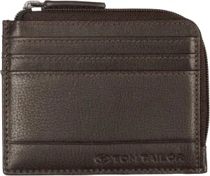 TOM TAILOR Bela Men's RFID Leather Credit Card Holder Small Brown, dunkelbraun, S