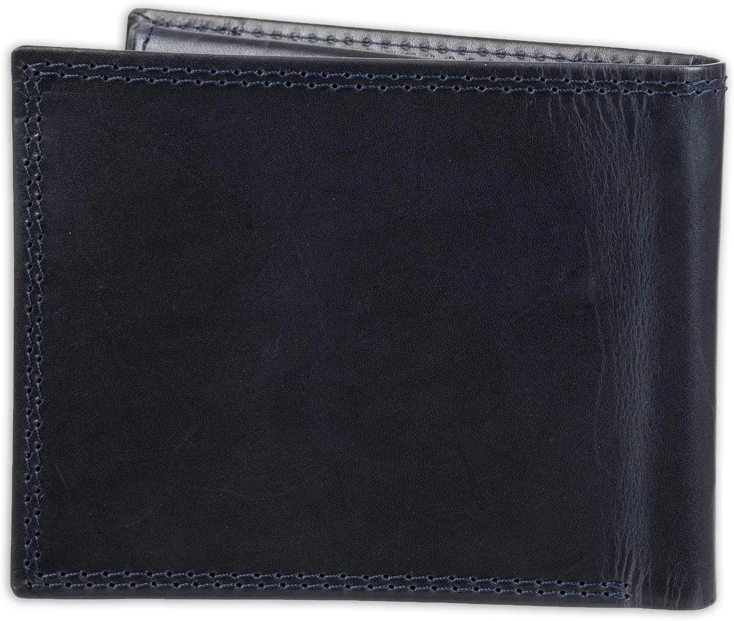 Tommy Hilfiger Men's Leather Wallet – Slim Bifold with 6 Credit Card Pockets and Removable ID Window, Navy Edisto, One Size