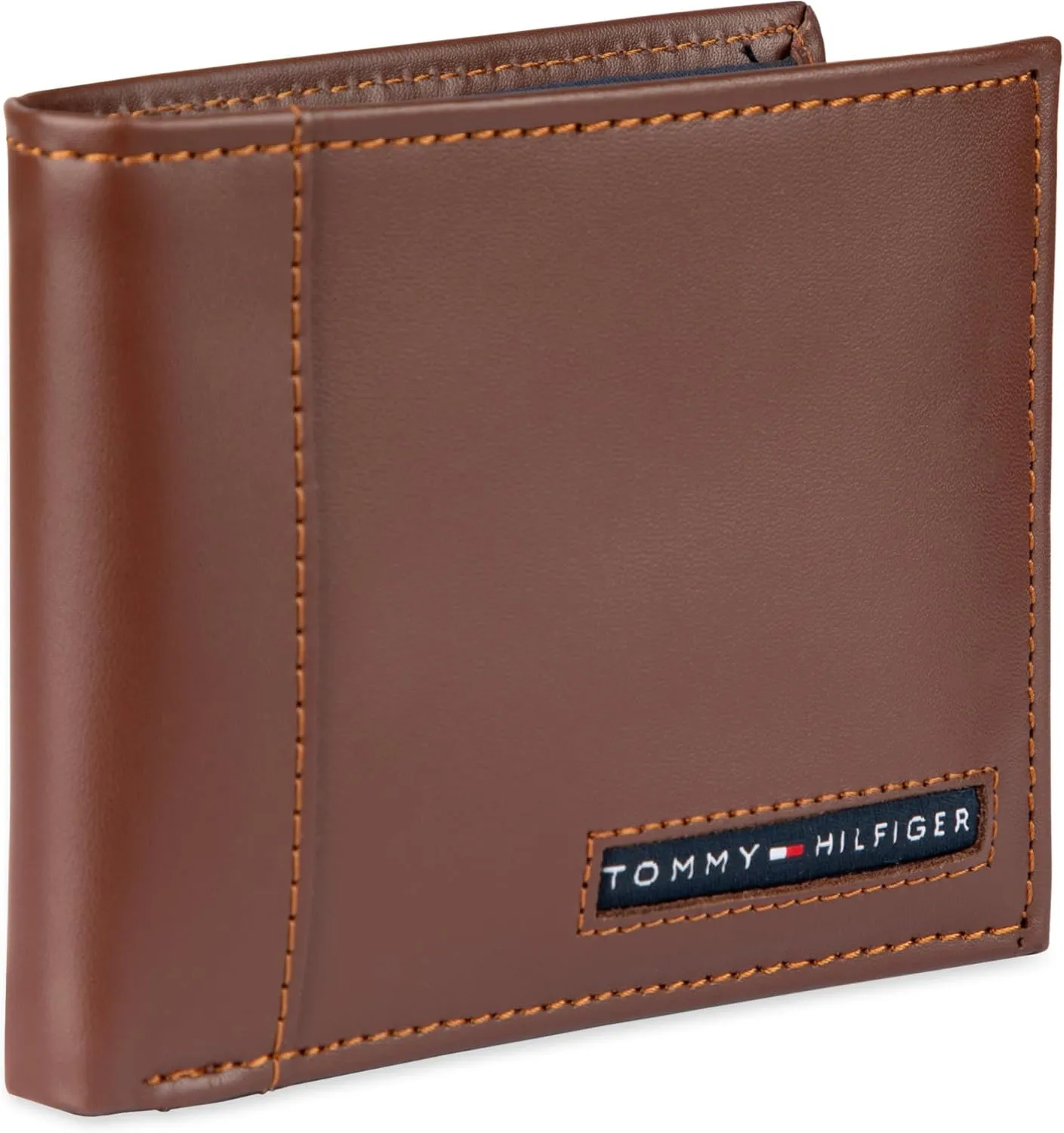 Tommy Hilfiger Men's Leather Wallet – Slim Bifold with 6 Credit Card Pockets and Removable ID Window