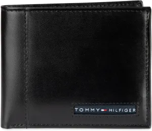 Tommy Hilfiger Men's Leather Wallet – Slim Bifold with 6 Credit Card Pockets and Removable ID Window