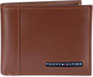 Tommy Hilfiger Men's Leather Wallet – Slim Bifold with 6 Credit Card Pockets and Removable ID Window