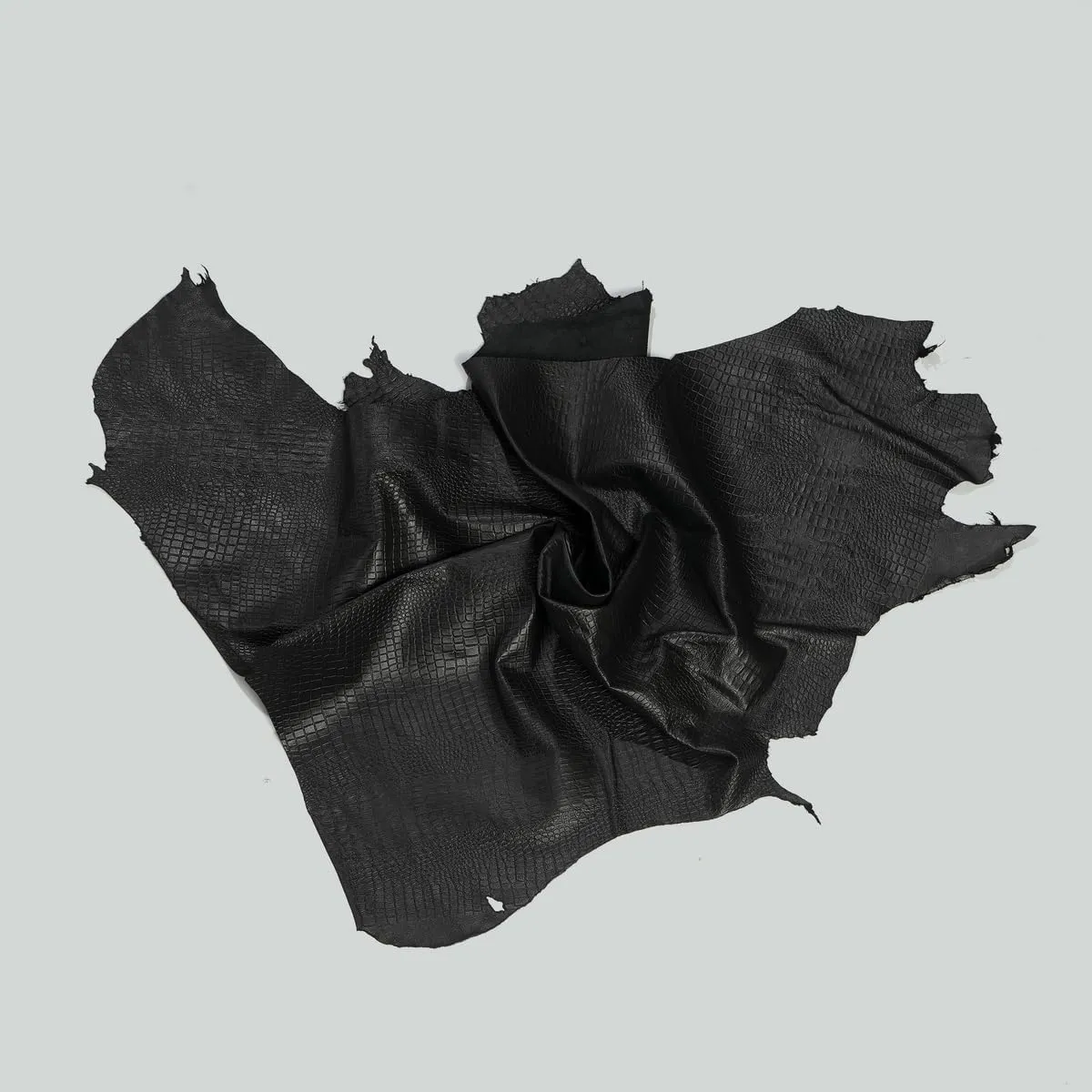 Tooling Leather Hides, Whole Nappa Antique Soft Lambskin Leather for Arts and Crafts - No Holes & Cuts | Quality Rawhide Leather 5-6 Sq ft (Pack of 8) - Crocodile Embossed