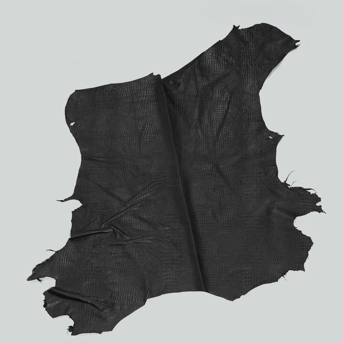 Tooling Leather Hides, Whole Nappa Antique Soft Lambskin Leather for Arts and Crafts - No Holes & Cuts | Quality Rawhide Leather 5-6 Sq ft (Pack of 8) - Crocodile Embossed