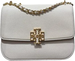 Tory Burch Britten Small Adjustable Shoulder Bag with Gold Tone Hardware (New Ivory)