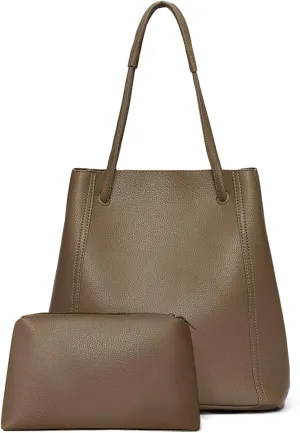 Tote Bag for Women Large Shoulder Bag Work Casual Handbags 2025 with Adjustable Strap 2PCS