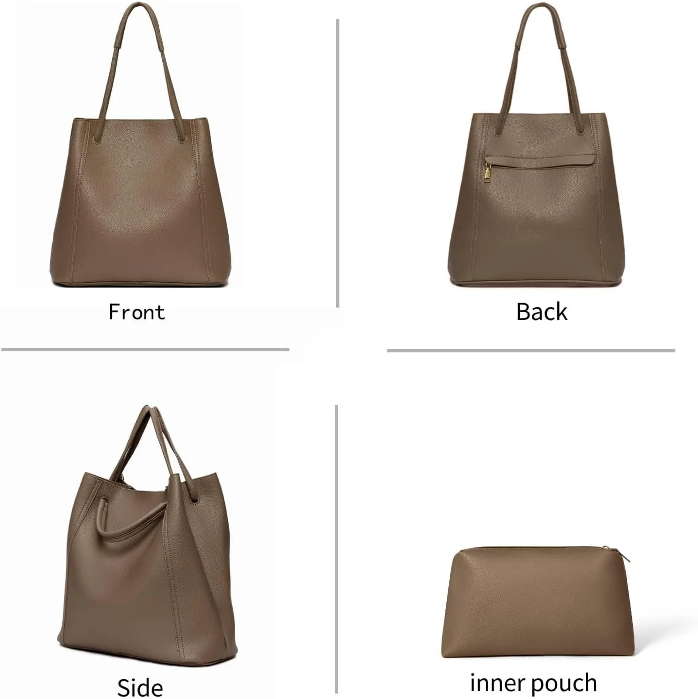 Tote Bag for Women Large Shoulder Bag Work Casual Handbags 2025 with Adjustable Strap 2PCS