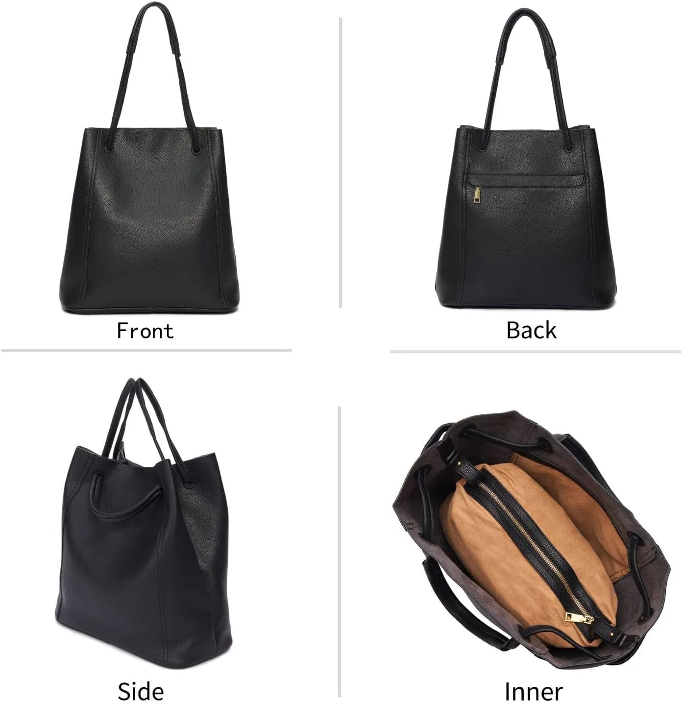 Tote Bag for Women Large Shoulder Bag Work Casual Handbags 2025 with Adjustable Strap 2PCS