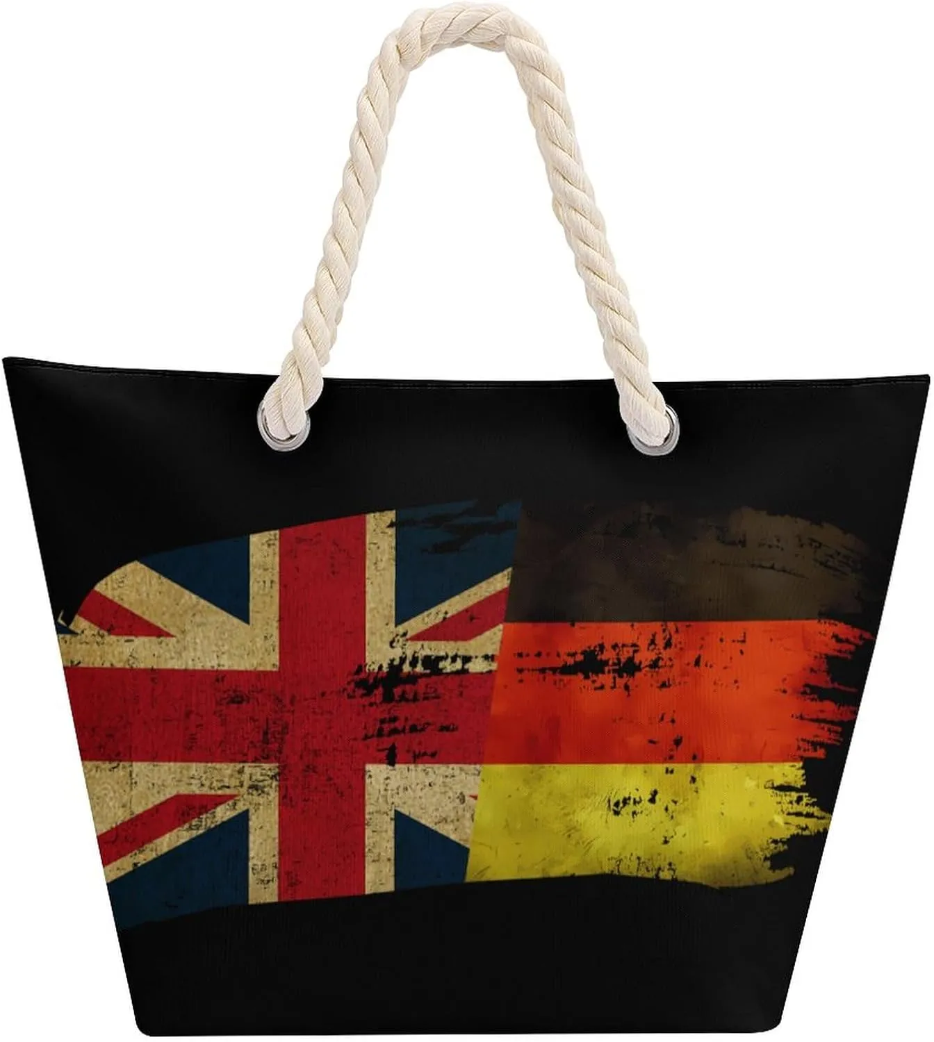 Tote Bag Large Handles Beach Bag with Zipper for Shopping Groceries Travel Outdoors Swim Pool Bag