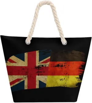 Tote Bag Large Handles Beach Bag with Zipper for Shopping Groceries Travel Outdoors Swim Pool Bag