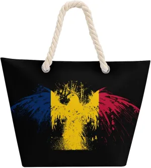Tote Bag Large Handles Beach Bag with Zipper for Shopping Groceries Travel Outdoors Swim Pool Bag