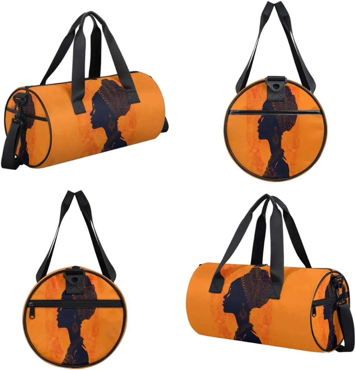 Travel Duffel Bag Africa Woman Ethnic Sports Gym Bag for Womens Mens, Waterproof Weekend Overnight Bags Lightweight Carry on Bags for Airplanes Yoga Dance Beach Swim Hospital Holdalls,A-1703