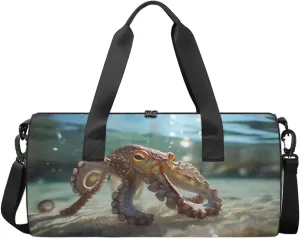 Travel Duffel Bag Animal Octopus Sports Gym Bag for Womens Mens, Waterproof Weekend Overnight Bag Lightweight Carry on Bag for Airplanes Yoga Dance Beach Swim Hospital Holdalls,A-1775