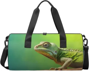 Travel Duffel Bag Animals Lizard Sports Gym Bag for Womens Mens, Waterproof Weekend Overnight Bag Lightweight Carry on Bag for Airplanes Yoga Dance Beach Swim Hospital Holdalls,A-1797