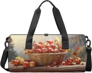 Travel Duffel Bag Apples Pattern Sports Gym Bag for Womens Mens, Waterproof Weekend Overnight Bag Lightweight Carry on Bag for Airplanes Yoga Dance Beach Swim Hospital Holdalls,A-1803