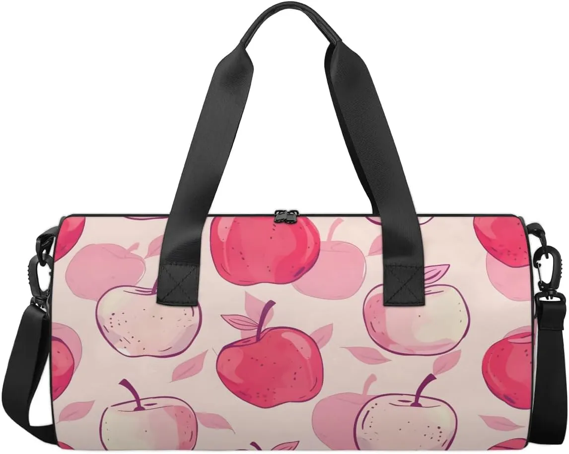 Travel Duffel Bag Apples Pattern Sports Gym Bag for Womens Mens, Waterproof Weekend Overnight Bag Lightweight Carry on Bag for Airplanes Yoga Dance Beach Swim Hospital Holdalls,A-1804