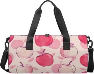 Travel Duffel Bag Apples Pattern Sports Gym Bag for Womens Mens, Waterproof Weekend Overnight Bag Lightweight Carry on Bag for Airplanes Yoga Dance Beach Swim Hospital Holdalls,A-1804